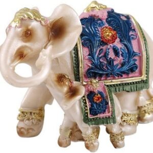 Elefante Duo Beige Decoración Prosperida