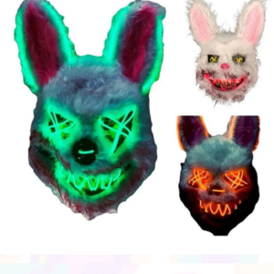 Mascara Halloween Conejo Luz Led