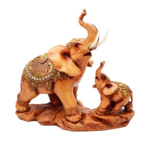 Elefante Tono Madera Duo Decoración Gane