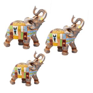 Elefante Gris Persa X 3 Decoración
