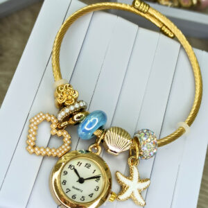 P-59 RELOJ PULSER DORA AZÚL DIJE CORAZON