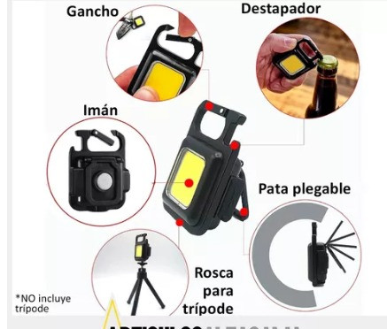 MINI LINTERNA LLAVERO LED RECARGABLE USB - Imagen 3