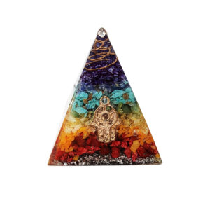 Pirámide 7 Chakras Piedra Natural Orgoni