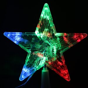 Estrella navideña de luz multicolor