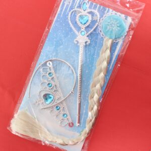 Set Trenza + Diadema + Cetro Frozen