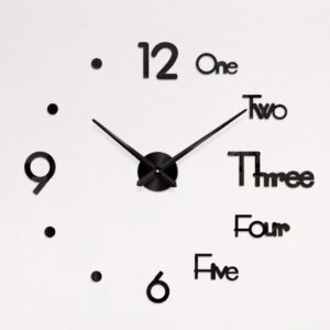 Reloj de Pared 3D números letras