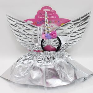 Tutu plateado con alas plateadas de Peg