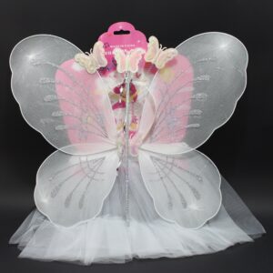 Tutu Blanco con alas de Hada, tiara y d