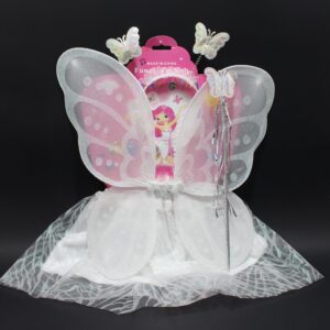 Tutu Blanco con alas de Mariposa Tiara