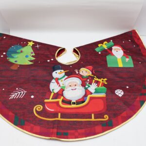Pie de arbol 87cm estampado papa noel