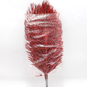 Pin Rojo flor navideña hoja espiga x10