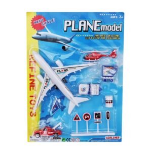 Set Avión Helicoptero Carro Juguete