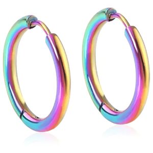Aretes Candonga Lisa Acero Tornasol Unis