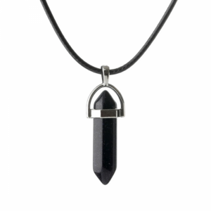 Collar Cuarzo Lluvia De Plata Pendulo