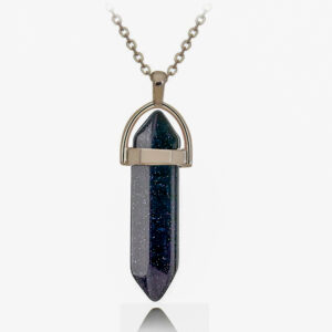 Collar Cuarzo Lluvia De Plata Pendulo