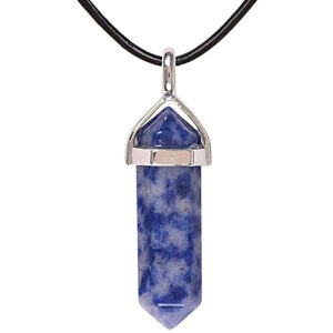 Collar Cuarzo Sodalita Azul Pendulo Ener