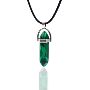 Collar Cuarzo Malaquita Pendulo Energeti