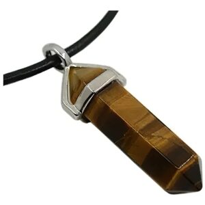Collar Cuarzo Ojo De Tigre Pendulo Energ