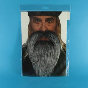 Barba lisa negra para disfraz