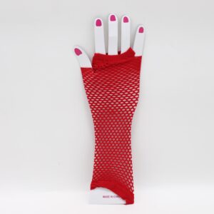 GUANTE MALLA DAMA ROJO 25CM