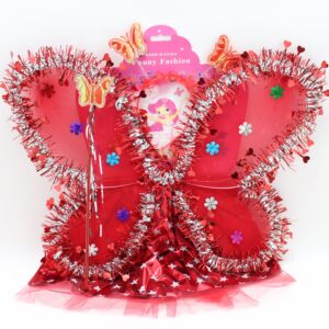 Tutu rojo metalizado con estrellas blan