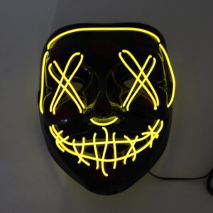 Mascara Hallowen con Luz AMARILLA