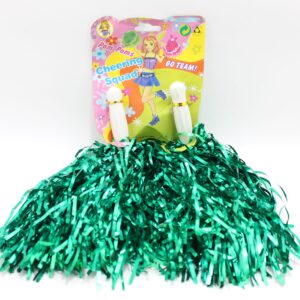 POMPOM METALIZADO VERDE OSCURO 28CM