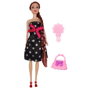 Muñeca Princesa Vestido Moño Juguete