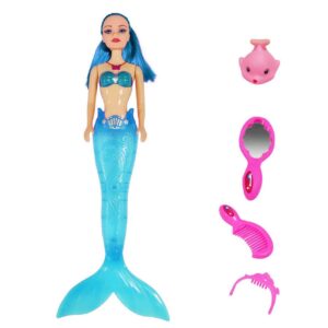Muñeca Princesa Sirena Grande Luces Niña