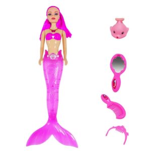 Muñeca Princesa Sirena Grande Luces Niña