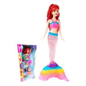 Muñeca Princesa Sirena Ariel Luces Niña