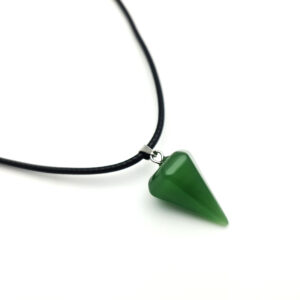 Collar Pendulo Cuarzo Jade + Estuche