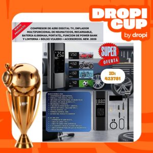 Compresor Inflador Aire 4 en 1 DROPI CUP