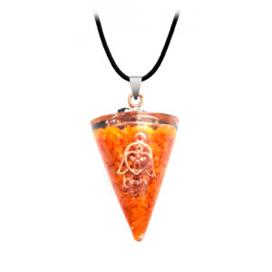 Collar Orgonita Mano Cuarzo Naranja Estu