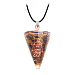 Collar Orgonita Mano Cuarzo Ojo De Tigre