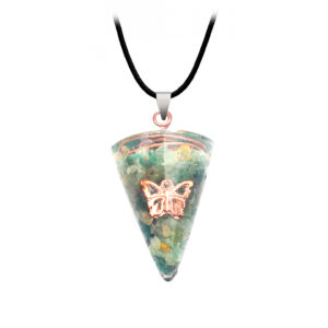 Collar Orgonita Mariposa Jade Cuarzo Est