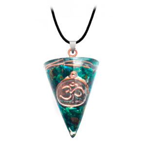 Collar Om Cuarzo Orgonita Malaquita Prot