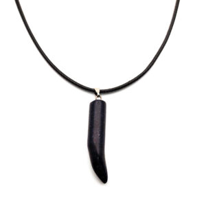Collar Colmillo Cuarzo Lluvia De Plata