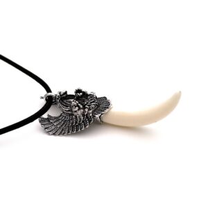 Collar Aguila Garra Colmillo + estuche