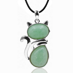 Collar Gato Cuarzo + Estuche Jade