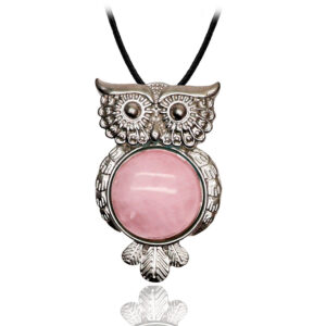 Collar Buho Cuarzo Piedra Rosa Proteccio