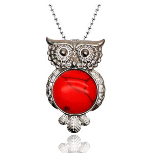 Collar Buho Sabiduria Cuarzo Jaspe