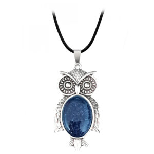 Collar Búho Sabiduria Suerte Lluvia Plat