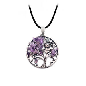 Collar Arbol De La Vida Amatista Estuche