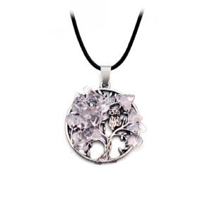 Collar Arbol De La Vida Cuarzo Rosa Estu