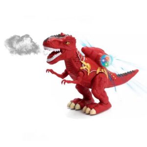 Tiranosaurio Rex Rojo Vapor Luces