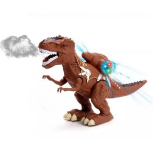 Tiranosaurio Rex Marrón Vapor Luces