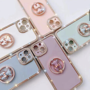 IPHONE 11 FUNDA DIAMANTE LILA POP SOCKET