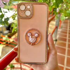 IPHONE  13 PRO   FUNDA ROSA DIAMANTE POP