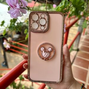 IPHONE 13 PRO MAX  FUNDA ROSA DIAMANTE